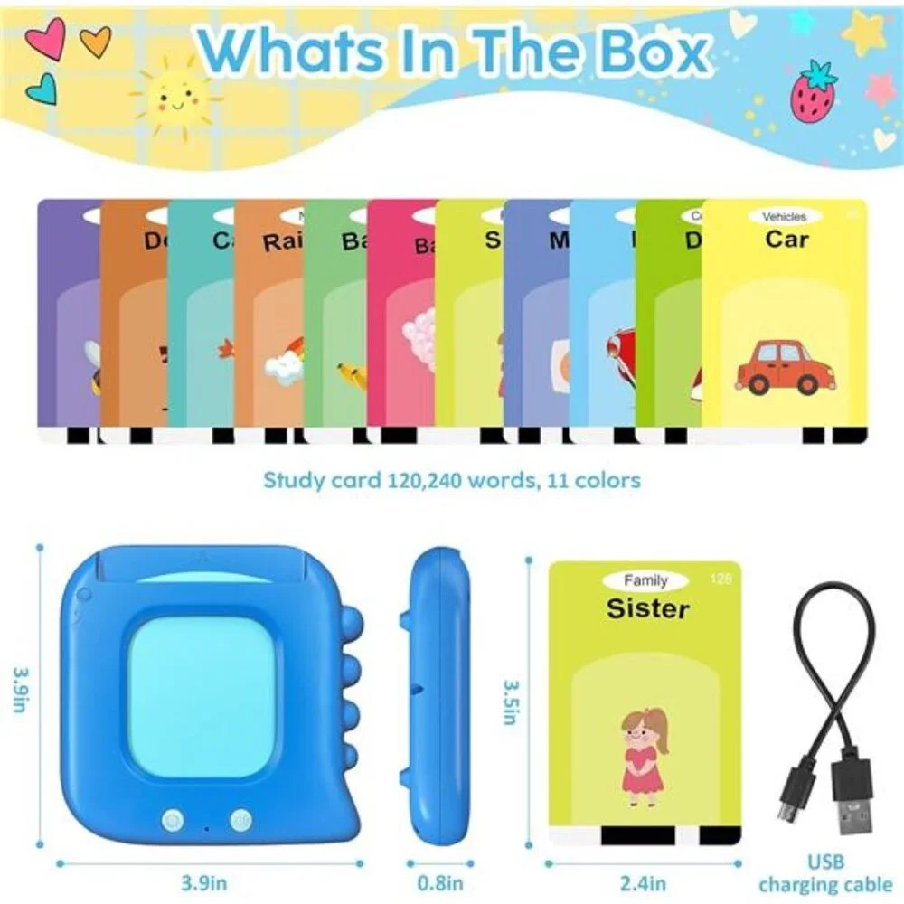 Talking Flash Cards,Kids Toddler Flash Cards with 240 Sight Words,Montessori